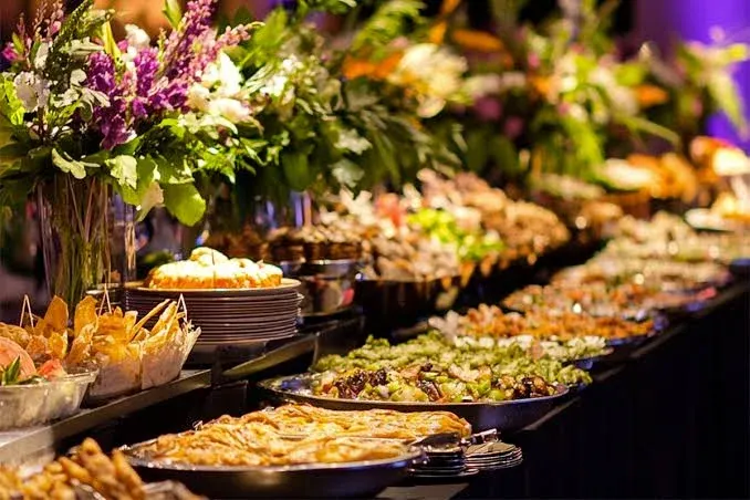 Wedding catering and live food service