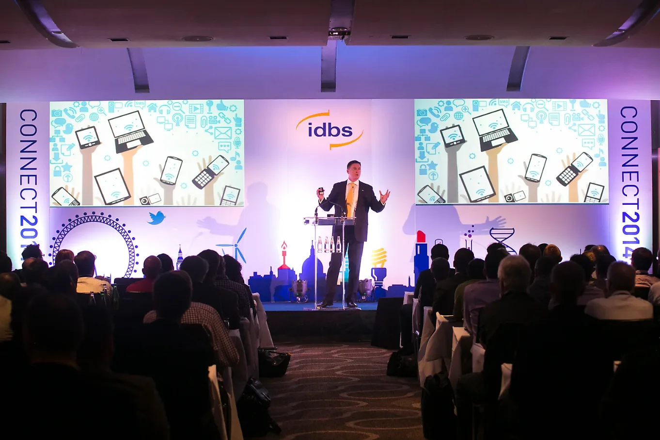 Seminar with speaker on stage