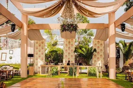 Outdoor lounge and bar setup at The Oberoi, New Delhi