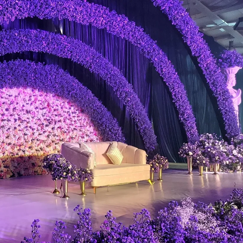 Wedding décor and floral design setup